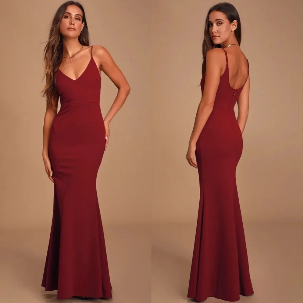 Lulus Infinite Glory Wine Red Maxi Dress XL Wedding Party Guest Prom Formal NWOT - Picture 1 of 10